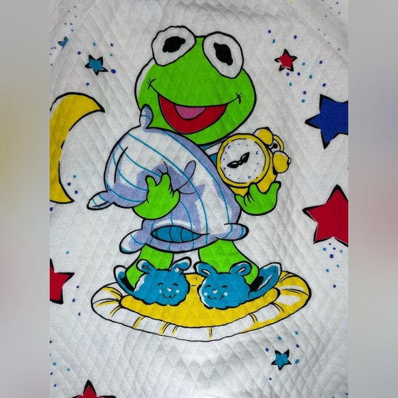 Vintage Muppet Babies Kermit Sleeper – Medium (14–18 lbs) – Made in USA - Picture 5 of 9